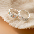 Daidan Tulip 18K Gold Plated Sterling Silver White Anamel Epoxy Pink Enamel Flower Finger Rings for Girls