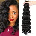 Deep Wave Ombre Colored Crochet  Deep Wave Crochet Hair Ocean Wave Water Synthetic Braiding Hair