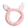 Custom Logo Headbands Spa Coral Fleece Makeup Cosmetic Shower Cloth Rabbit Ears Headbands for Washing Women Facial Hair Band