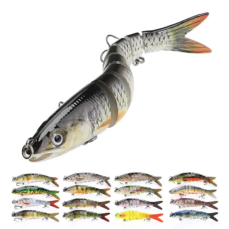 Hot Selling Slow Sinking Lifelike Swimming Lures for Bass Trout Multi Jointed Swim Baits Fishing Lures Fish