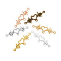 G2114 Fashion 31x15MM Antique Silver Plated Zinc Alloy Heart Ecg Connector Charms Pendants for Jewelry Making