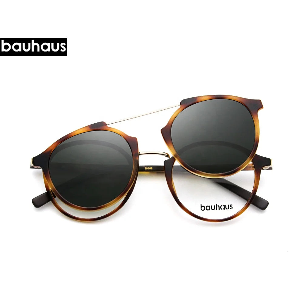 Top Quality X3184 New Fashion Round Eyewear Magnetic Clip on Sunglasses
