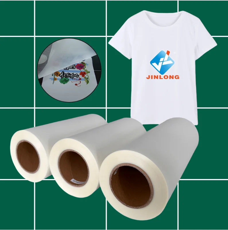 DTF PET Film Roll 75 Micron 30 33 60 cm 60cm 60cm*100m Heat Transfer Printing Hot Peel Cold Peel Double Single Side DTF Film