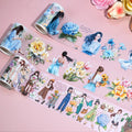 Custom High-end Scrapbooking Sticker Rolls Manufacturer Matte Girl Washi PET Tape Sticker Rolls for Journaling