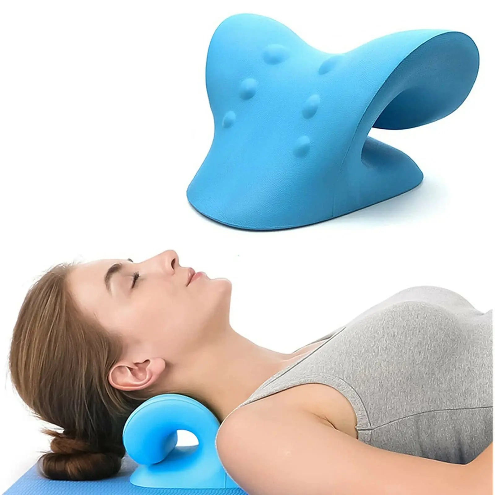 Comfortable Neck Pillow Stretcher Shoulder Massage Cervical Stretch Gravity Muscle Relaxation