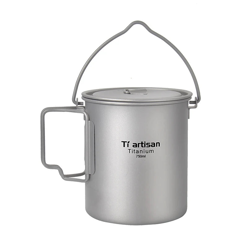 Chinese Products Ultralight 750ml Titanium Camping Mug Water Cup for Outdoor Activities Like Climbing and Touring
