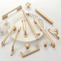 European Style Matte Gold Cabinet Handles Solid Aluminum Alloy Kitchen Cupboard Pulls Adjustable Drawer Knobs Furniture Zinc