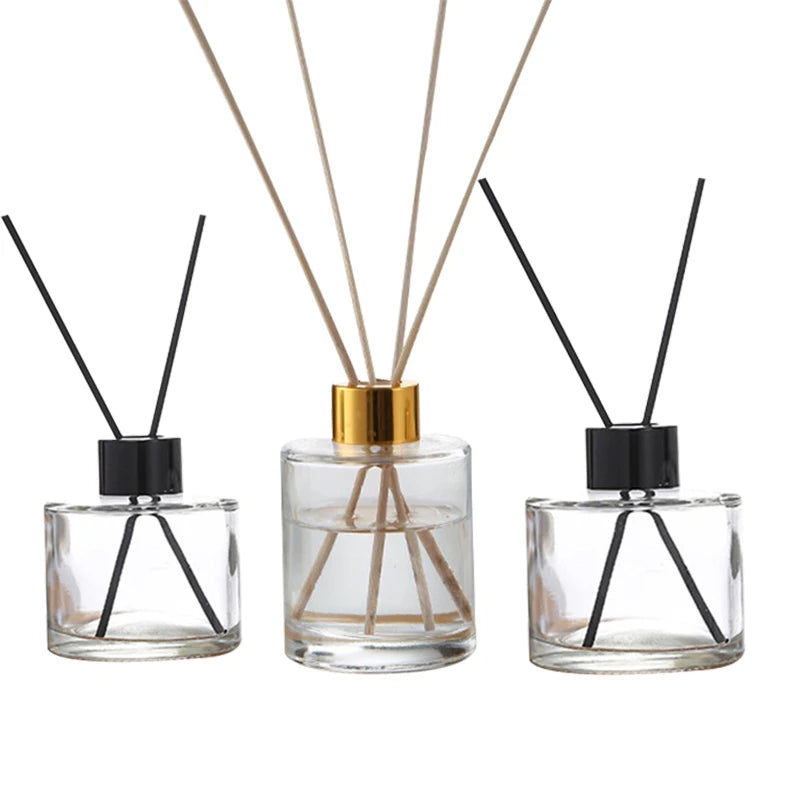 Wholesale Luxury Clear Aroma Reed Diffuser Glass Perfume Bottles 50ml 100ml 150ml 200ml Customizable GAOSI Brand Screen Printed