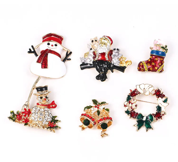 Hot Selling Fashion Vintage Christmas Jewelry Pin;Retro Alloy Clothing Pin;
