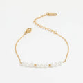 High End Gold Plated Stainless Steel Small Pearl Mixed Chain Bracelet for Women Wholesale Jewelry