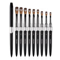 Hot Selling Metal Nail Polish Pure Mink Hair Crystal Pen Nail Brushes Pure Kolinsky Acrylic Brush Extension Builder Pen Drawing