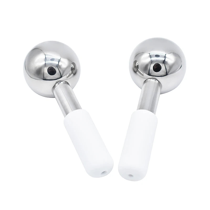 China Supplier Portable Skin Lifting Beauty Face Roller Cooling Gel Handheld Ice Globes