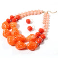 Yiwu DAICY Dainty Boho Necklace Colorful Resin Necklace Chunky Big Beaded Layered Necklace Exaggerate Statement Jewelry Women
