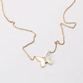 Fenny 18K Gold Plated Non Tarnish Dainty Zircon Shell Butterfly Pendant Necklace Stainless Steel Jewelry Wholesale