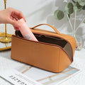PU Large Capacity Handheld Zipper Bag for Washing and Storage Cosmetic Bags