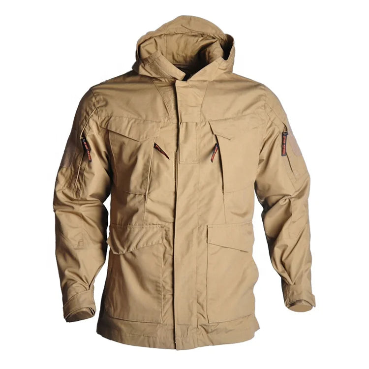 HAN WILD  Windbreaker Mens Hoodie Flight Pilot Coat M65 Tactical Hiking Jackets
