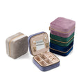 Wholesale Mini Velvet Jewelry Boxes for Women & Girls Simple Earring & Necklace Travel Case for Rings & Gifts