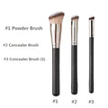 Custom Logo Multi-Functional Flat Top Kabuki Foundation Brush for Powder Cosmetics Used with Concealer and Shaving Brush