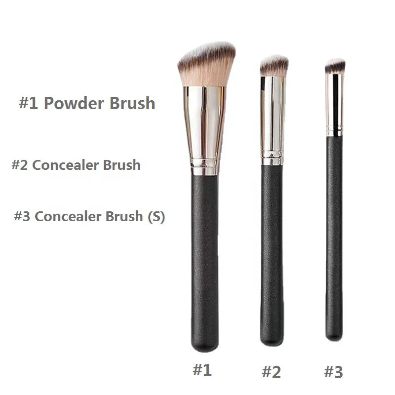 Custom Logo Multi-Functional Flat Top Kabuki Foundation Brush for Powder Cosmetics Used with Concealer and Shaving Brush