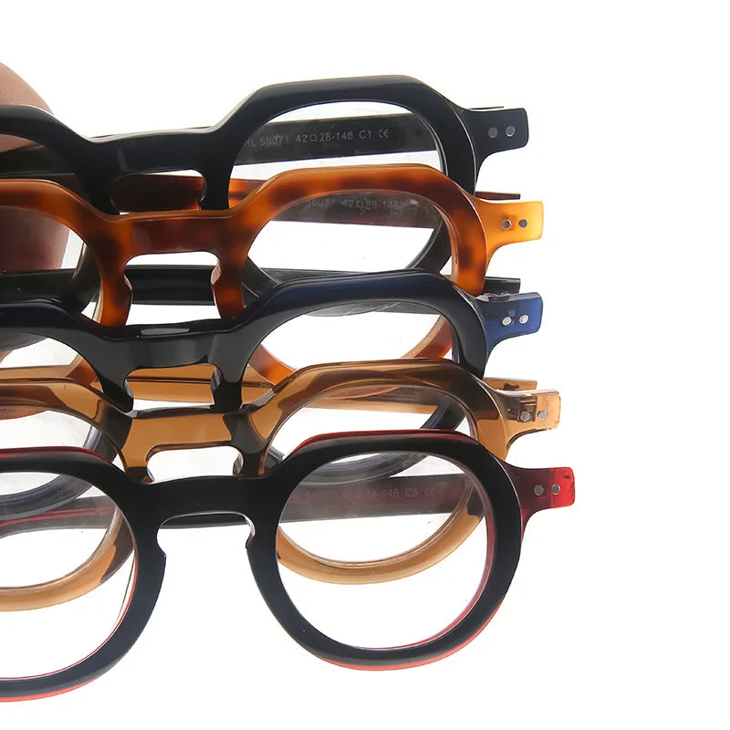 Classic Retro Handmade Glasses Acetate Frame Gradient Color for Men and Women Literary Optical Eyeglasses