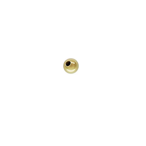 Beadsnice High-Grade 14k Gold Beads Smooth round Necklace and Bracelet Components Professionally Polished