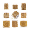 Wholesale Jewelry Findings Brass Beaded Chain Roll Bulk Fashion Unique Style Handmade Pearl Chain for Necklace Bracelet Making