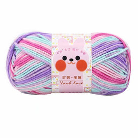 Wholesale 100% Acrylic High Tenacity 6ply Crochet Scarf Yarn DIY 100g Multicolor Hand Knitting Dyed Sweater Yarn
