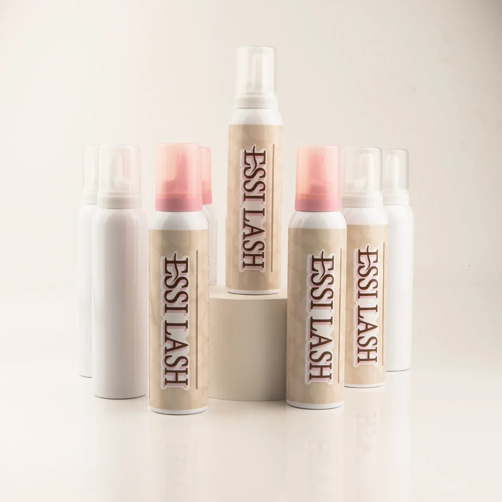 Private Label 100ml White/Pink Whipped Cream Lash Cleanser Custom Lash Extension Whipped Lash Shampoo Wholesale