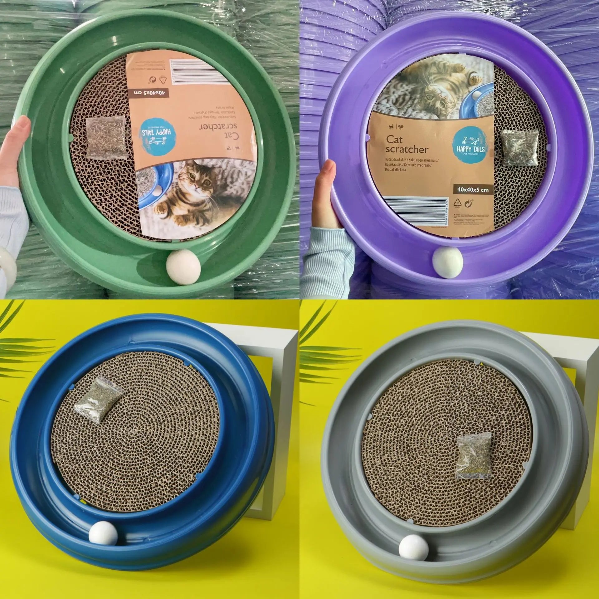 High Quality Modern Style Cat Scratch Board Eco-Friendly Pet Toy with Durable Plastic Material No Flying Chips Falling Discs