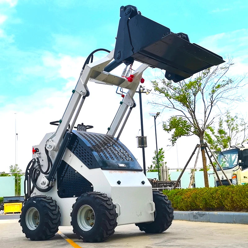 Kubota Engine Euro5/EPA 4WD Gasoline Powered Mini Skid Steer Loader Micro Loader Eaton Hydraulic Cylinder Wheel Loader High