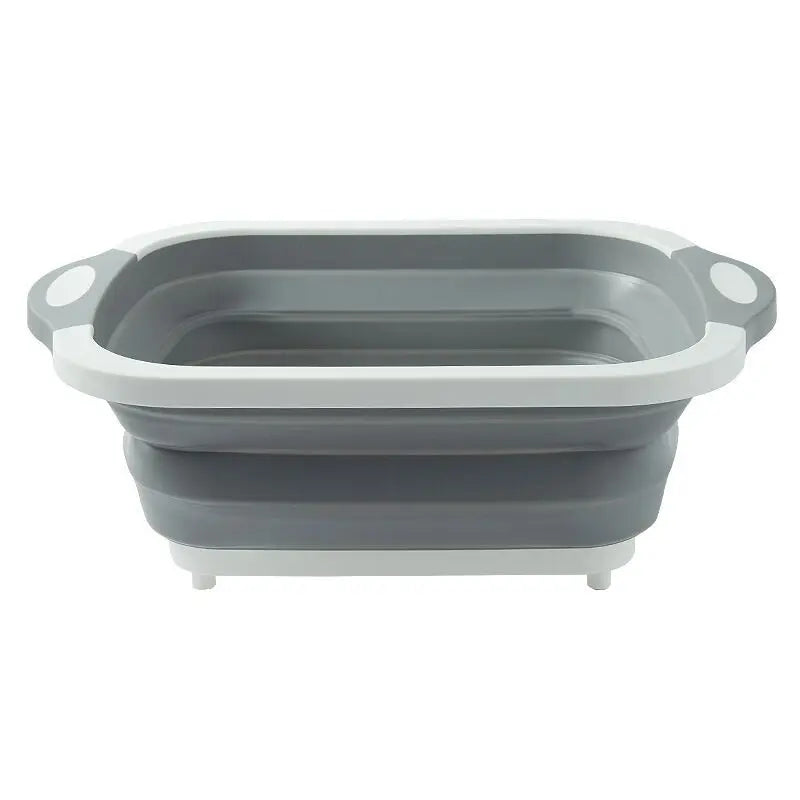 Hot Selling Foldable Wash Basin Colander Portable Multi-Function PP+TPR Cutting Board Latest Design for Chopping Silicone