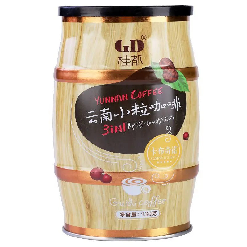 Guidu Six-flavor Coffee Three-in-one Yunnan Small Grain Coffee Original Flavor 6 Cans Gift Bag with Gifts for New Years