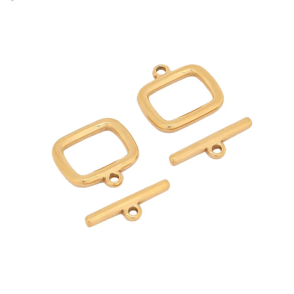 5pcs/bag Stainless Steel Oil Pressure Ot Jewelry End Buckle Connectors for Jewelry Making Jewelry Findings & Components