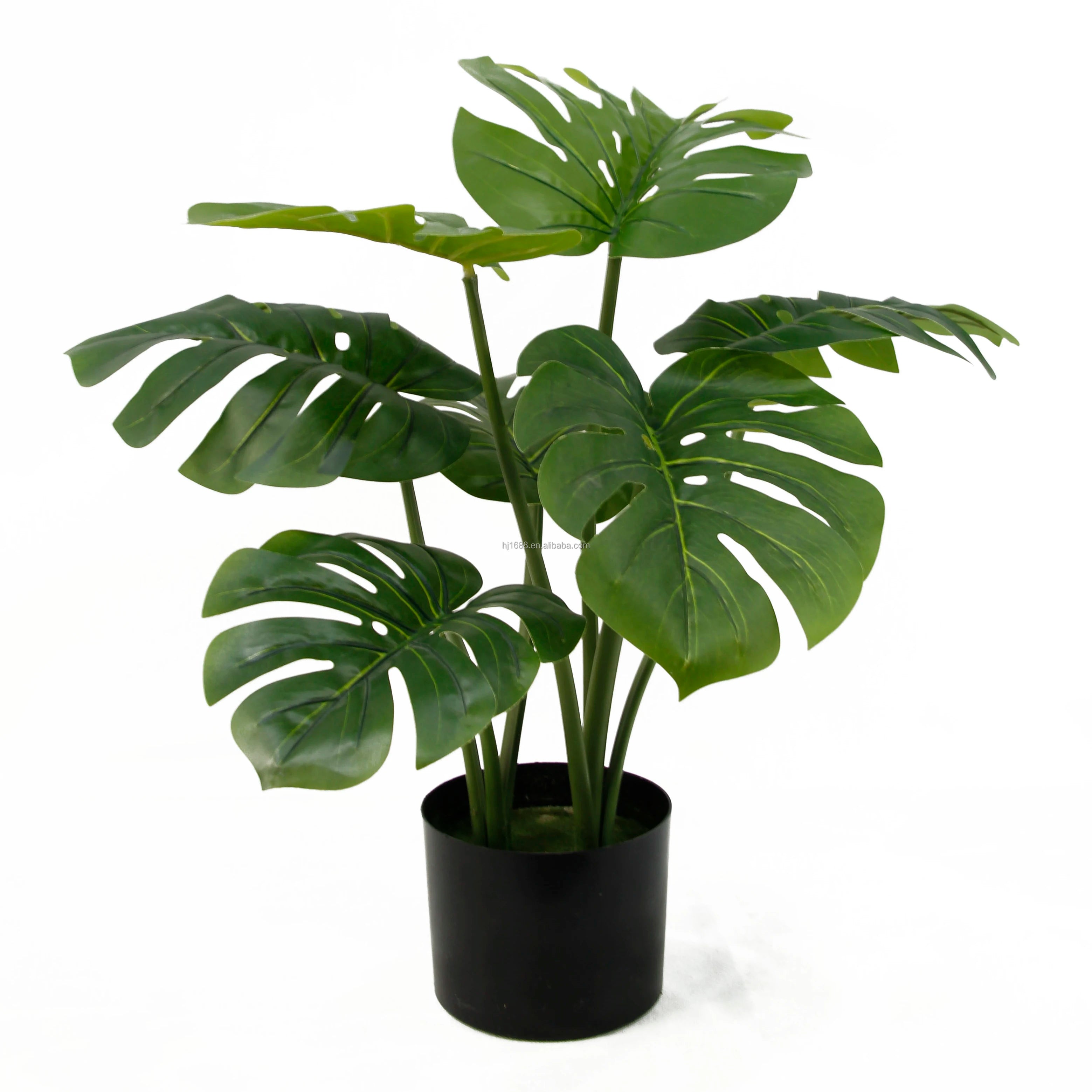 Factory Wholesale Cheap Price Faux Leaf Indoor House Plant in Pot Green Palm Leaves Monstera Tree for Office Home & Garden Decor