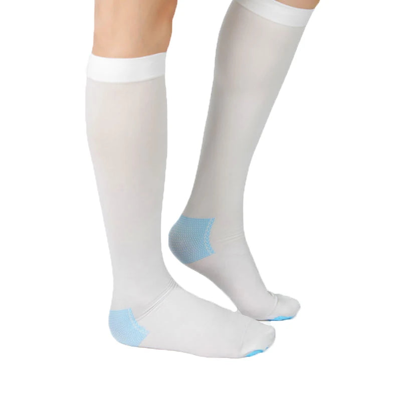 Professional Class 2 Medical Compression Socks White Color Anti Embolism Socks