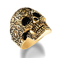 Fashion Man Ring Jewelry Stainless Steel Silver Skull Ring Custom Logo Name Punk Man Ring