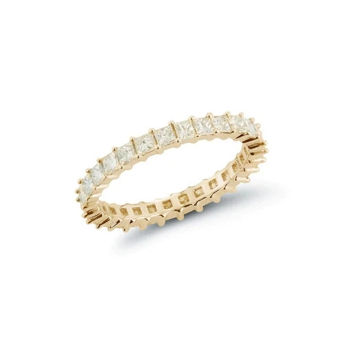 LOZRUNVE Luxury Square Princess Cut Eternity Ring 925 Sterling Silver Jewelry