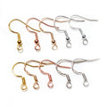 50pcs 2-Styles 925 Sterling Silver Plated Gold Rhodium Earrings Hooks Findings for DIY Earring Jewelry Making Accessories