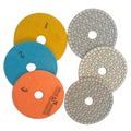 Wholesale OEM TRUESHINE 4inch Quartz Marble Granite Flexible Hybrid Diamond Coarse Abrasive Durable 3 Step Polishing Pads