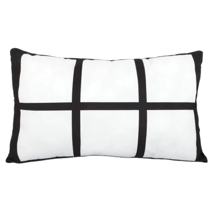 Qualisub DIY Printing Rectangle Sublimation Pillow Case for 6 Photos in 12x20inch