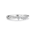 Double Layer Cross Wedding Classic Heart Shape Stone 925 Silver Finger Rings for Women Jewelry Heart Ring 925 Sterling Silver
