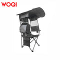 WOQI Adult Folding Chair for Outdoor Sports Iron Shade Canopy with Sports Cup Holder & Side Pocket for Beach Camp or Park