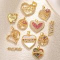 DIY Accessories Mama Heart Shaped Pendant Charms for Mom Mother's Day