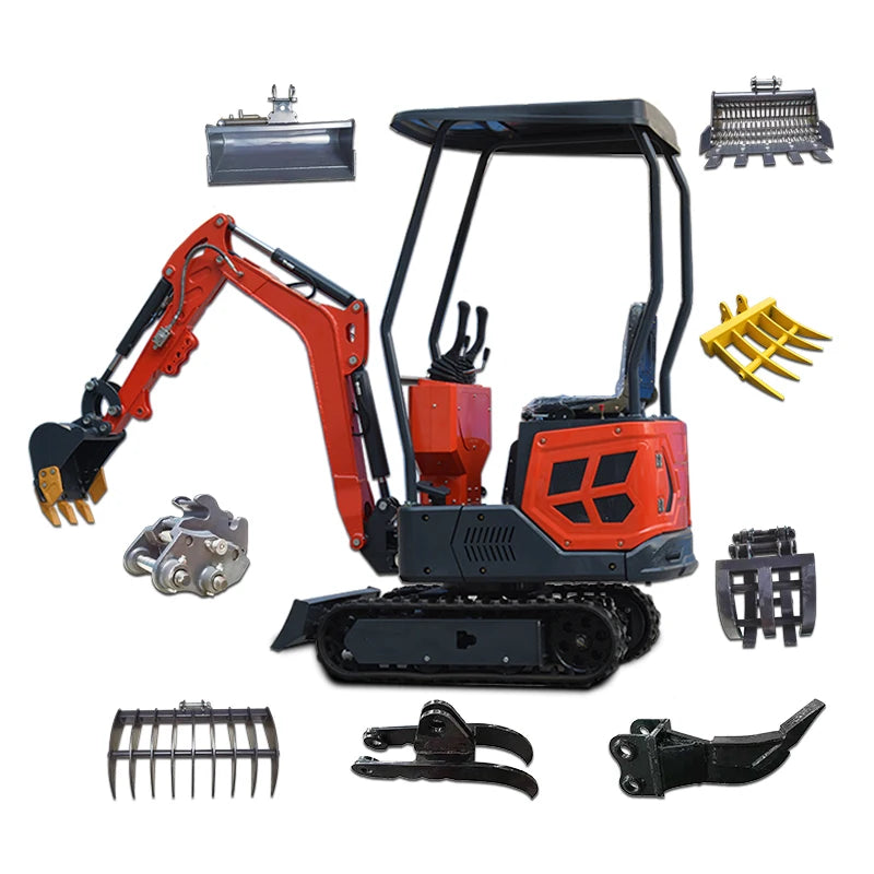 Free Shipping Smallest Mini Excavator  1.5 Ton Mini Excavator Mini Engine diesel Digger Excavator for Sale