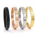 Fashion Punk Roman Numeral Stainless Steel Bracelet Gold Plated Shiny Bracelet Jewelry