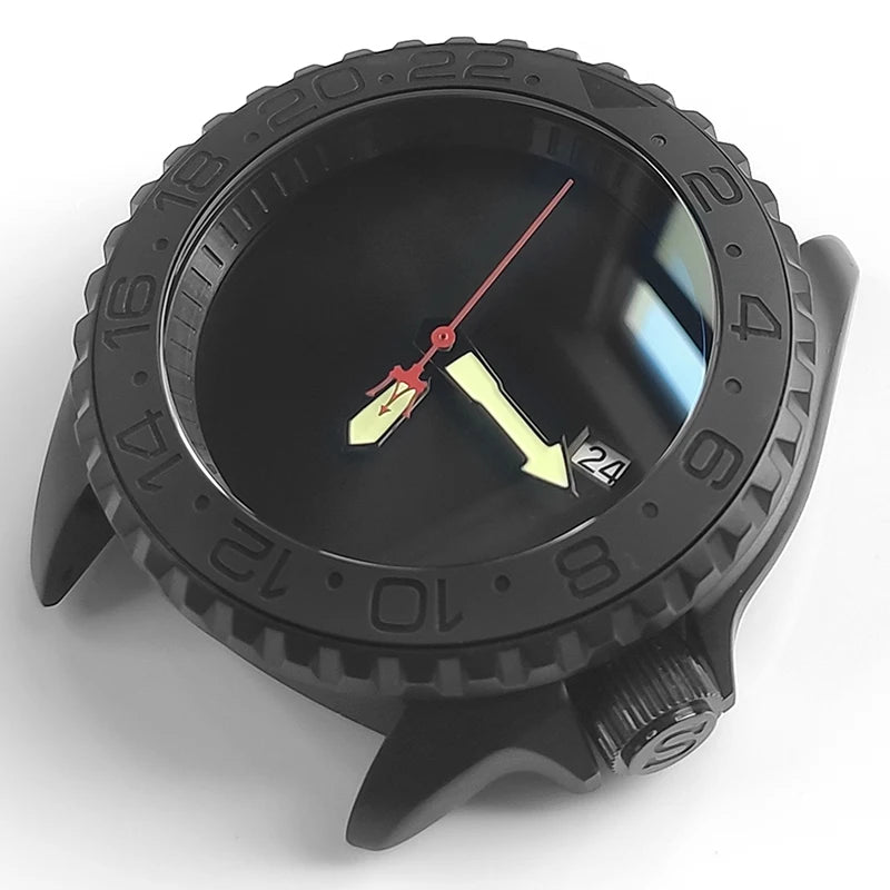 Customized 38mm Divers SKX007 009 Watch Case Parts Black Rose Gold Dark Blue Sloped Ceramic Bezel Insert Factory Wholesale