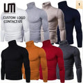 Liu Ming Hot Selling Autumn Winter Men Clothing Warm Turtleneck Slim Fit Pullover Knitwear Sweaters