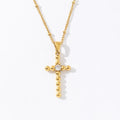 Latest Design Custom Jewelry Fashion Stainless Steel Zircon Cross Pendant Necklace for Women