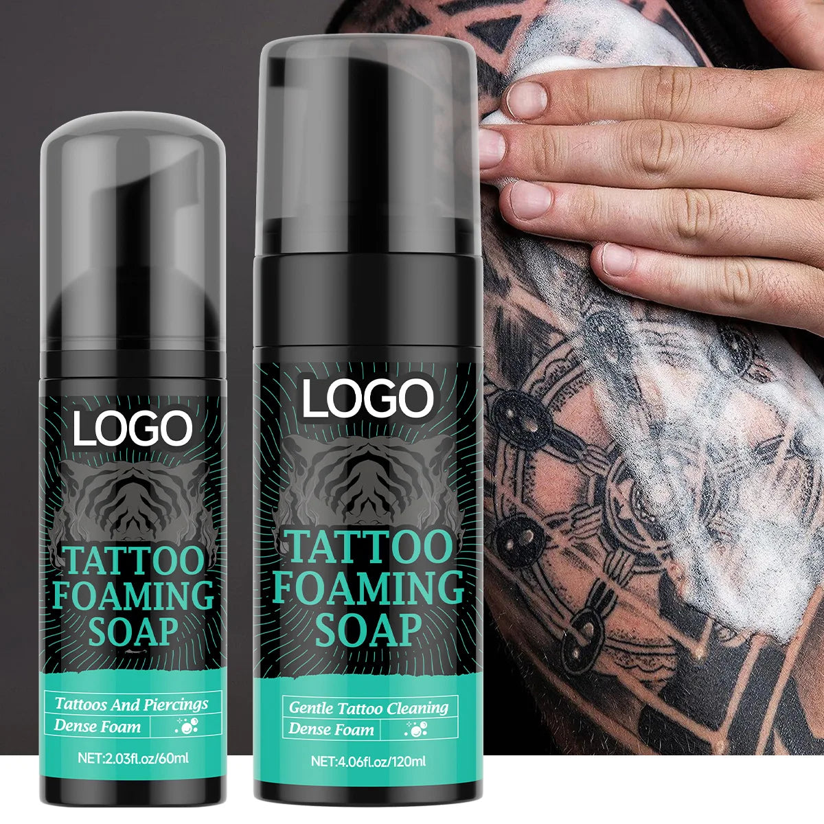 Private Label After Care Ink Cleansing Solution Natural Tattoo Aftercare Bubble Soap Cleanser Tattoo Cleansing Foam