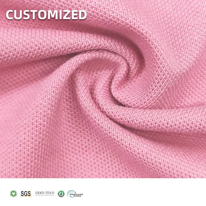 Stretch Breathable OEKO Certificate 71.3% Pima Cotton 25.6% Polyester 3.1% Spandex Fabric for Polo Shirts
